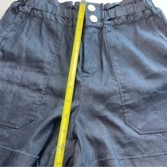 INC Black High Waisted Paperbag Shorts - Picture 3 of 5